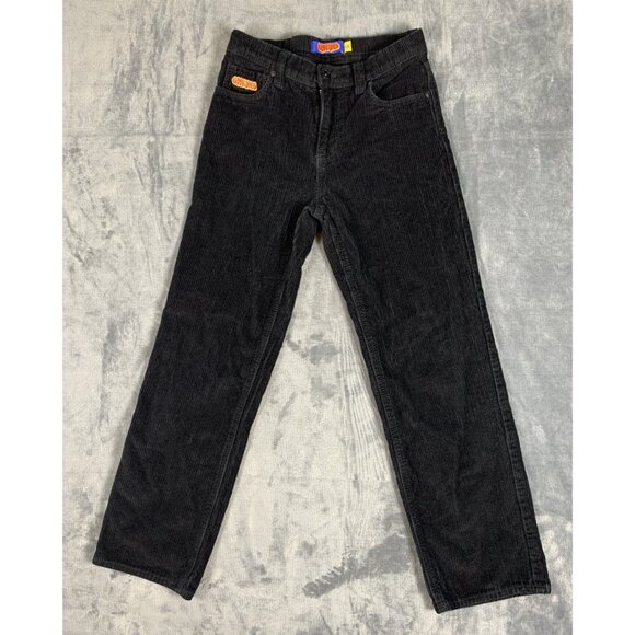 Empyre Pants Women Size 26 Black Corduroy Relax Loose Baggy Skate Straight Leg - Picture 1 of 11